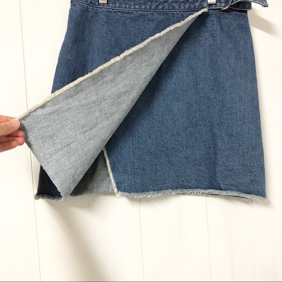 Club Monaco Denim Wrap Skirt Size 4 - Picture 4 of 8